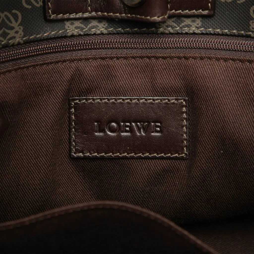 Loewe Anagram Coated Canvas Tote Brown Canvas Good - Box View