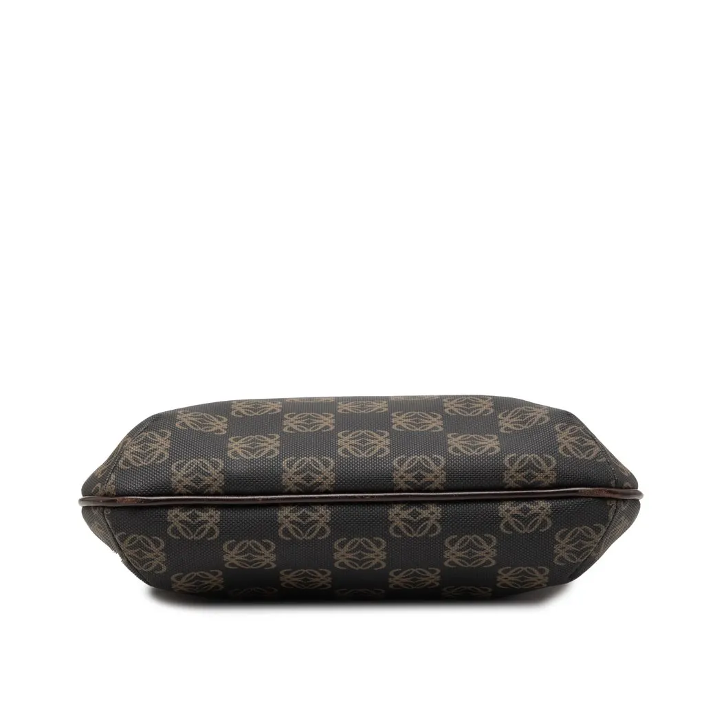 LOEWE Anagram Coated Canvas Crossbody Brown Very good - Inside View