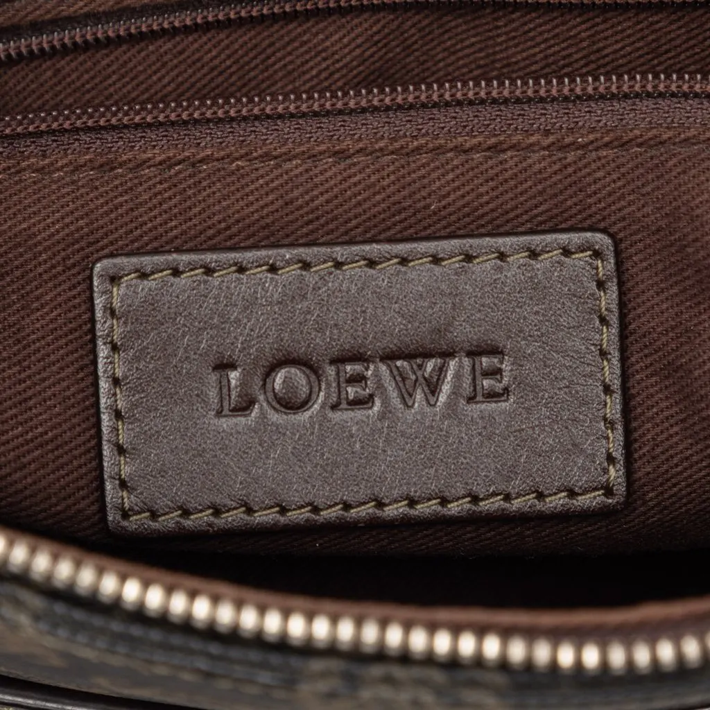 LOEWE Anagram Coated Canvas Crossbody Brown Very good - Box View