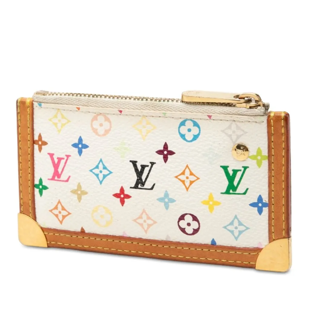 Louis Vuitton Monogram Multicolore Pochette Cles White Very good - Back View