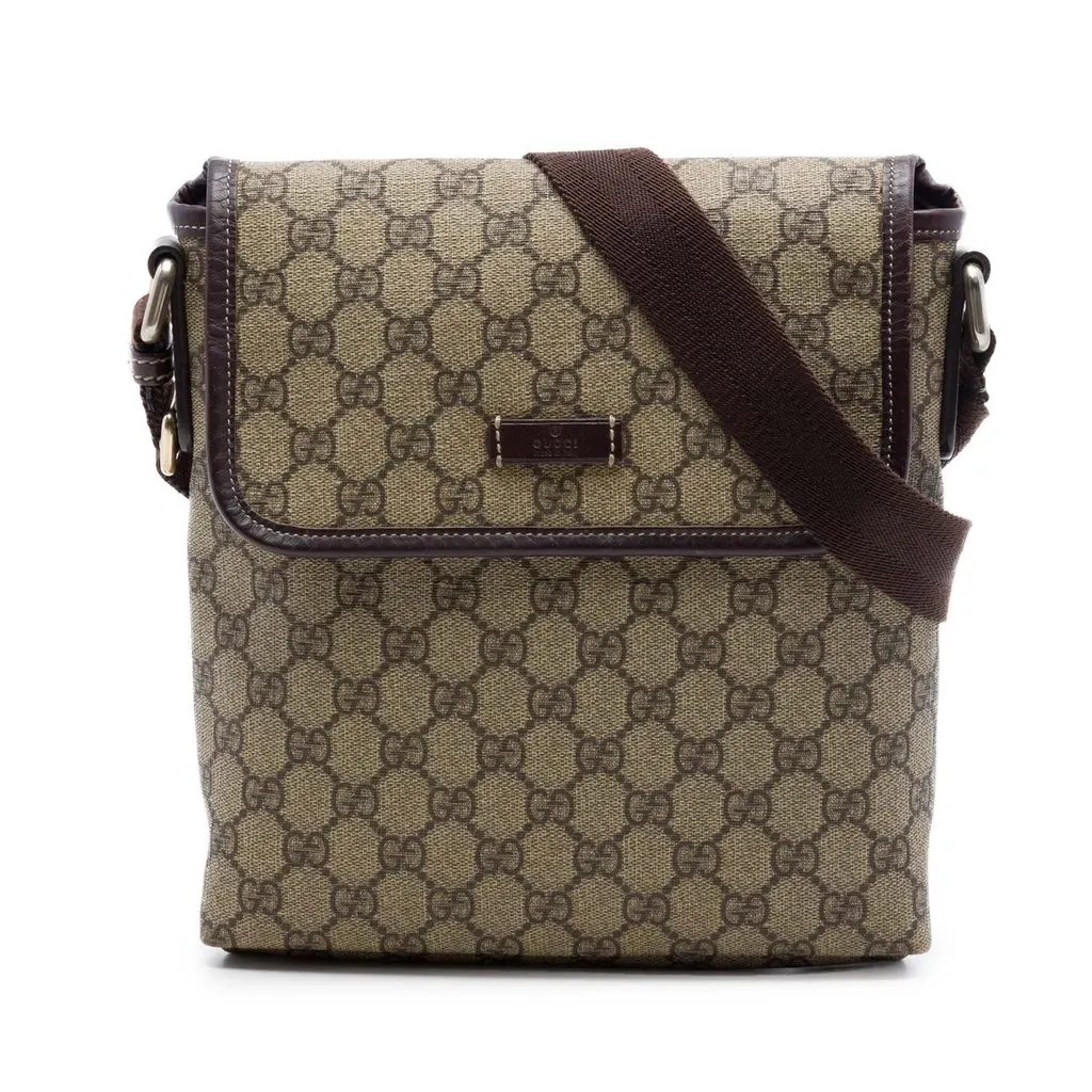Gucci GG Supreme Crossbody Beige Very good - Front View