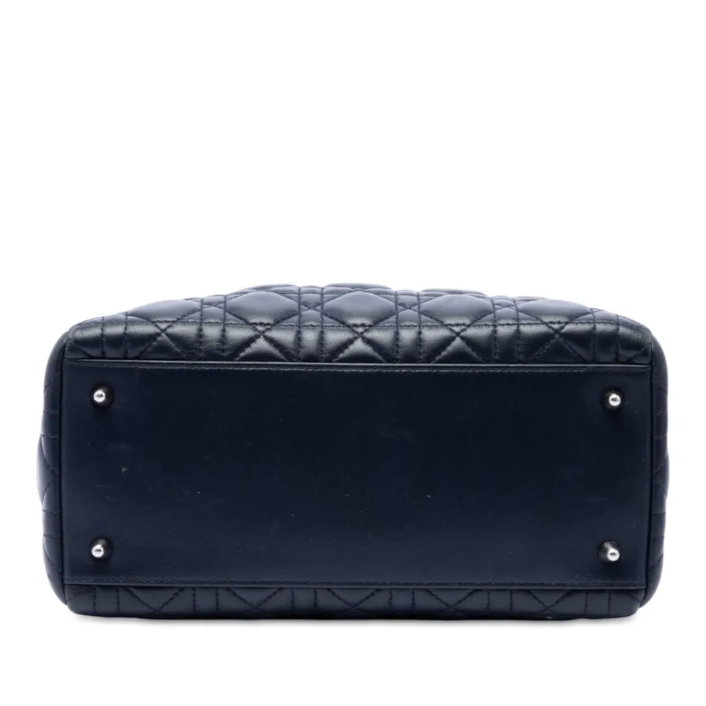 Dior Medium Lambskin Cannage Lady Dior Black Leather Very good - Inside View