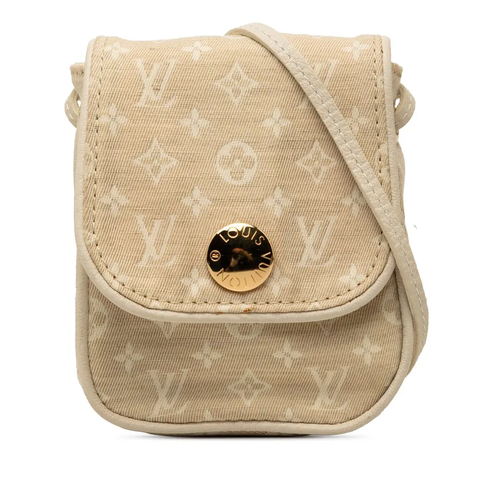 Louis Vuitton Monogram Mini Lin Pochette Cancun Beige Very good - Front View
