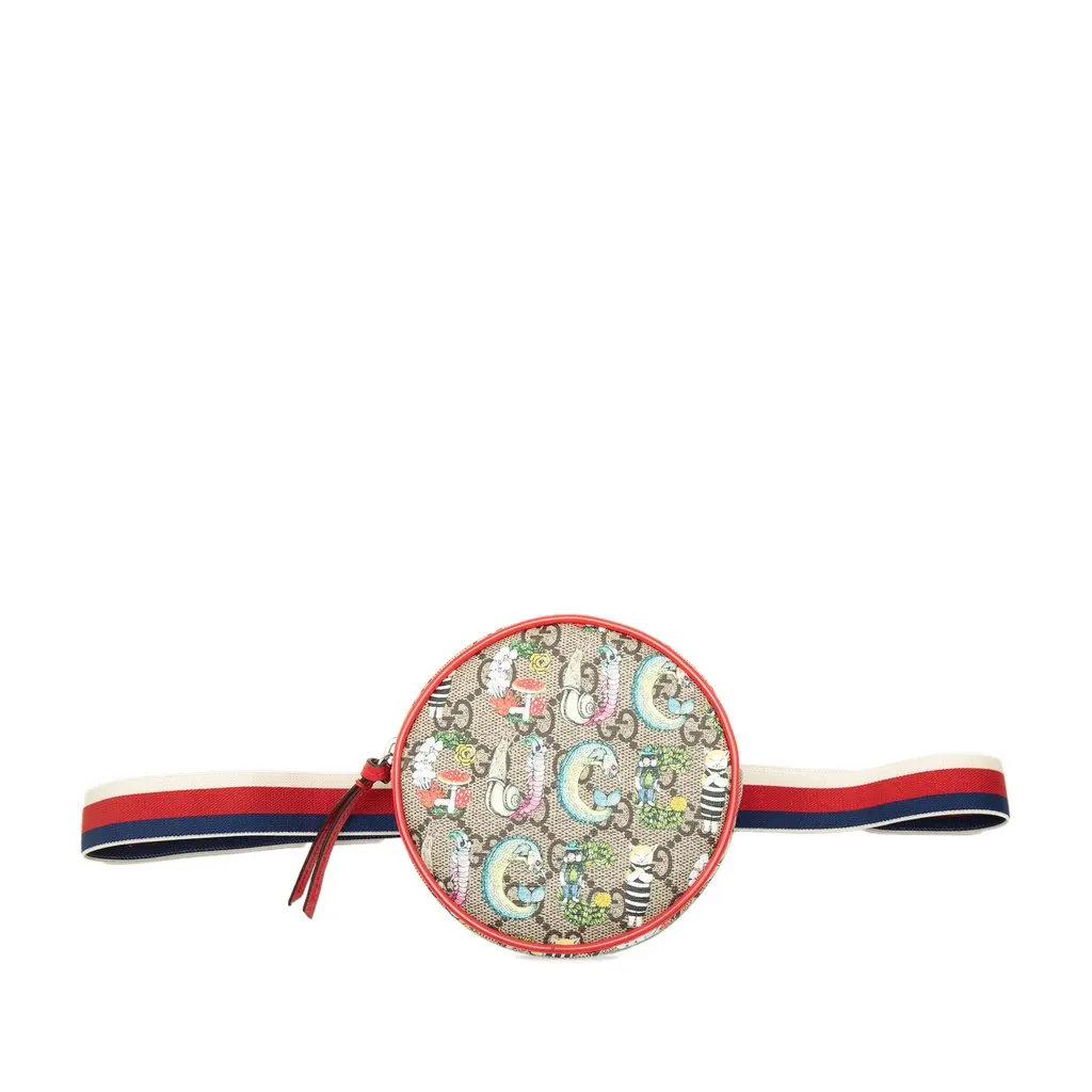 Gucci Yuko Higuchi Childrens GG Supreme Web Belt Bag Beige Very good - Front View