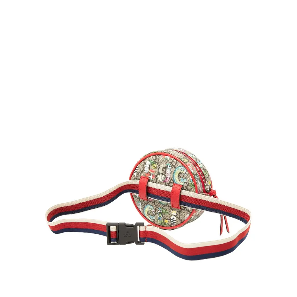 Gucci Yuko Higuchi Childrens GG Supreme Web Belt Bag Beige Very good - Back View