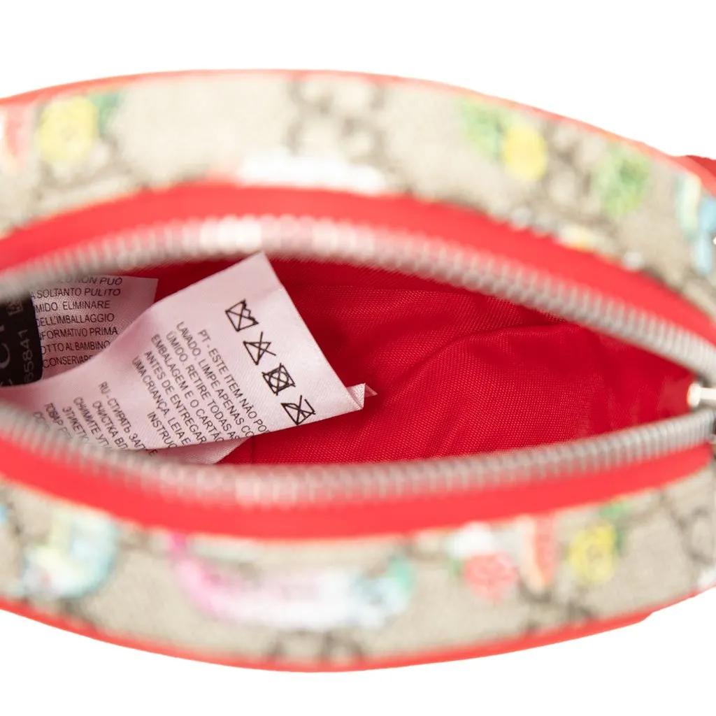 Gucci Yuko Higuchi Childrens GG Supreme Web Belt Bag Beige Very good - Model View