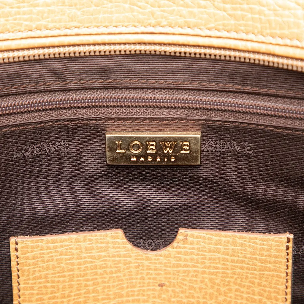 Loewe Textured Leather Business Bag Brown Leather Good - Box View