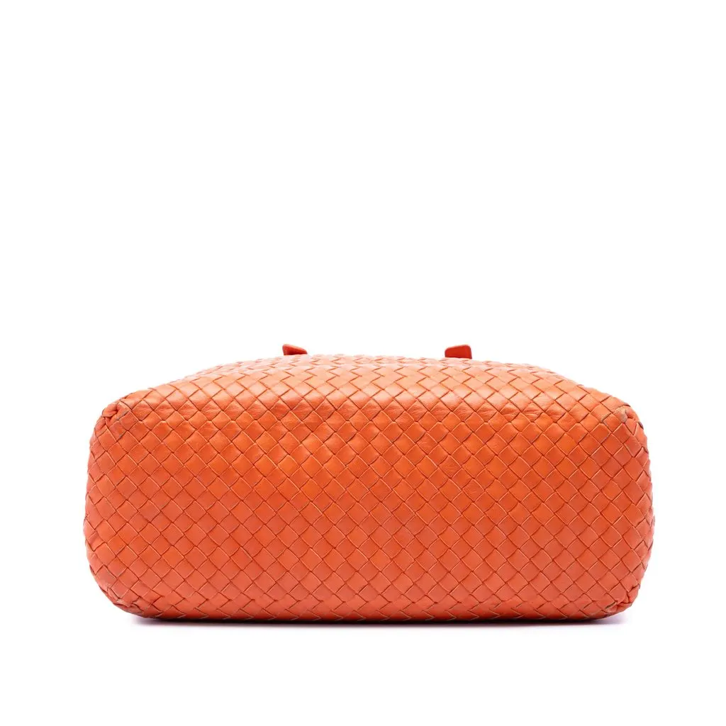 Bottega Veneta Nappa Intrecciato Belt Strap Tote Orange Leather Very good - Inside View