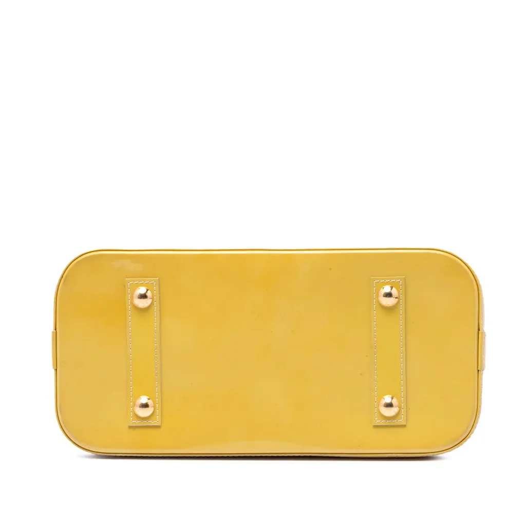 Louis Vuitton Monogram Vernis Alma PM Yellow Leather Very good - Inside View