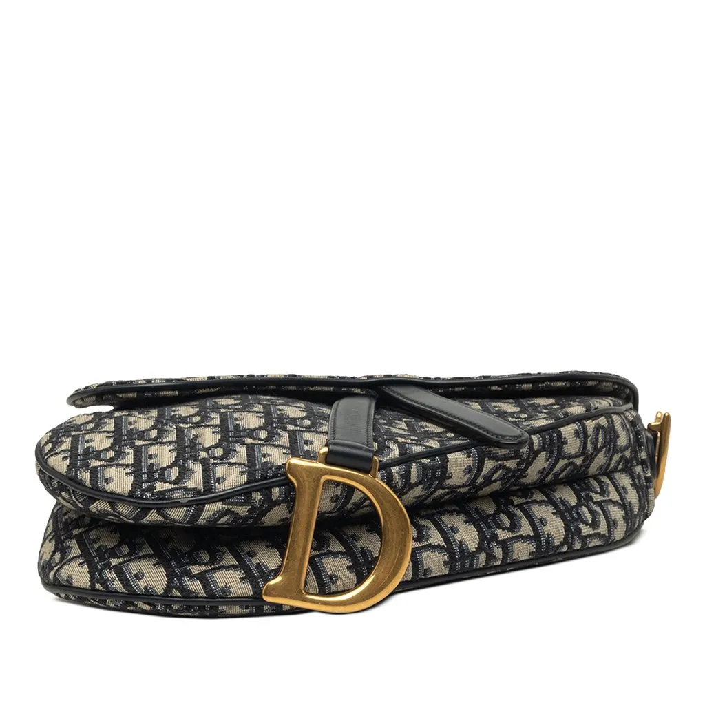 Dior Oblique Canvas Saddle Bag Blue Canvas Very good - Inside View