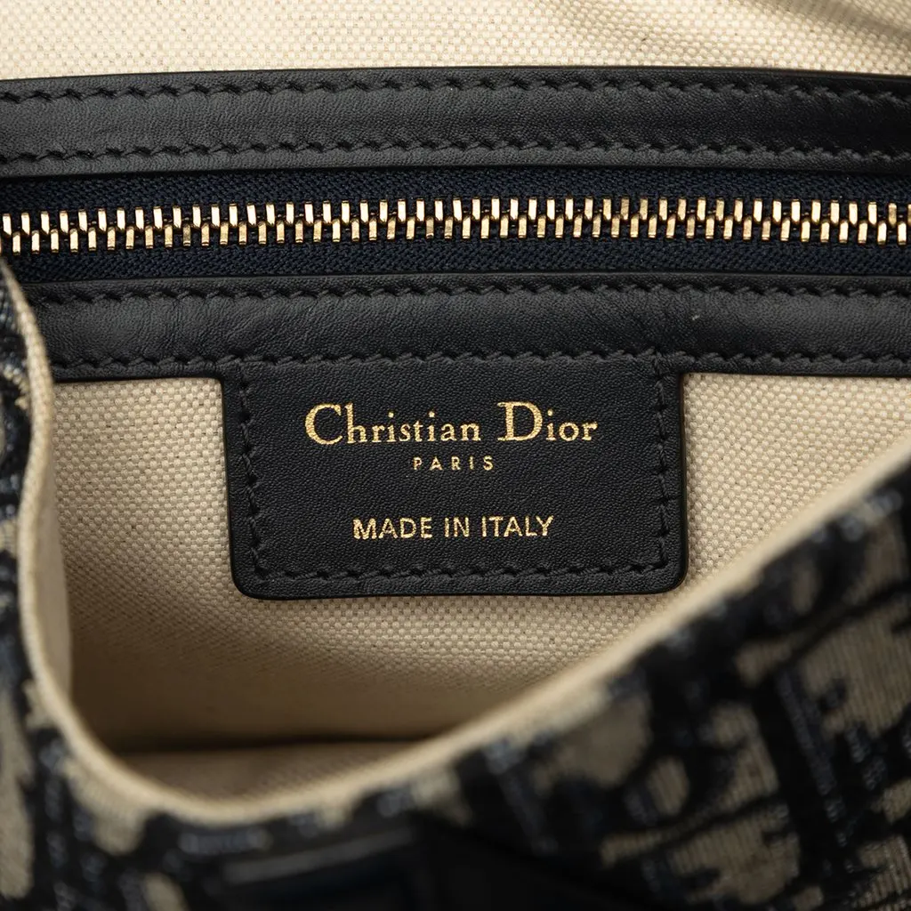 Dior Oblique Canvas Saddle Bag Blue Canvas Very good - Box View