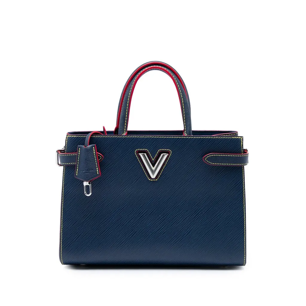 Louis Vuitton Epi Twist Satchel Blue Leather Very good - Front View