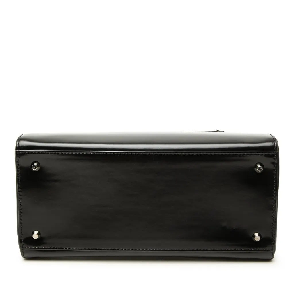 Dior Medium Glazed Calfskin Lady Dior Black Leather Very good - Inside View