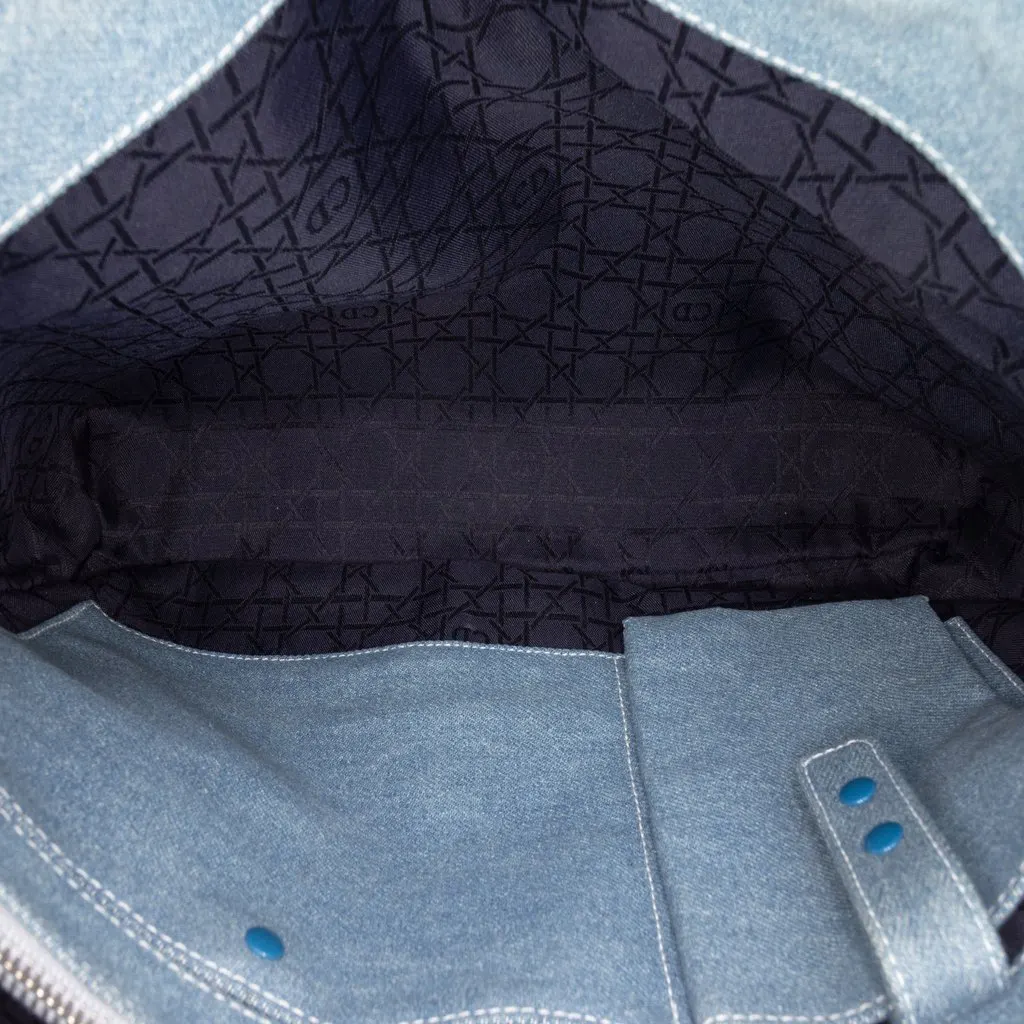 Dior Large Denim Cannage Acrylic Handles Lady Dior Blue Very good - Box View