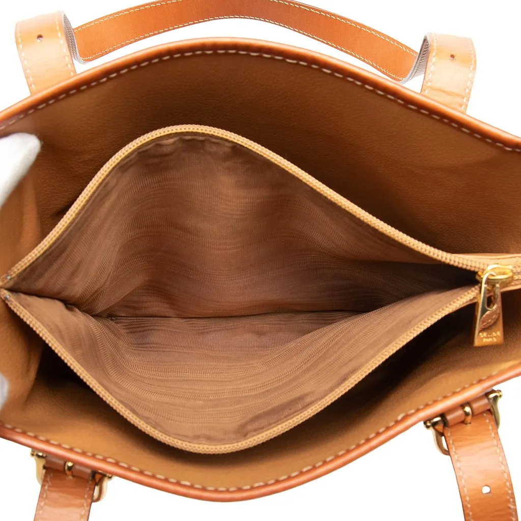 Celine Macadam Coated Canvas Tote Brown Very good - Model View