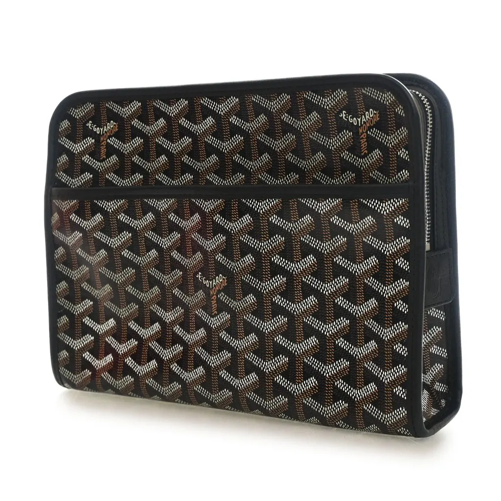 Goyard Goyardine Jouvence Toiletry Pouch MM Black Very good - Back View