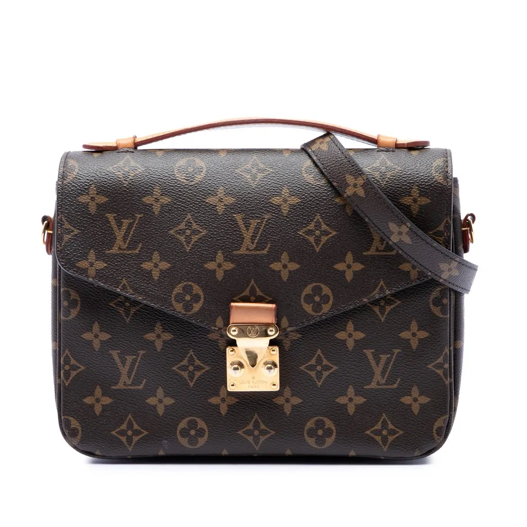 Louis Vuitton Monogram Pochette Metis Brown Very good - Front View