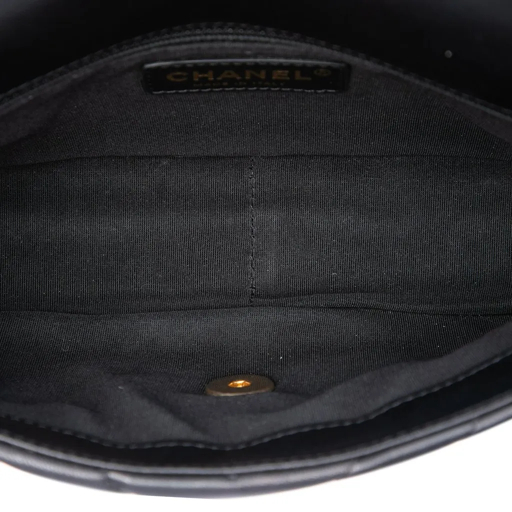Chanel Mini Rectangular Chevron Lambskin Chain Around Flap Black Leather Very good - Model View
