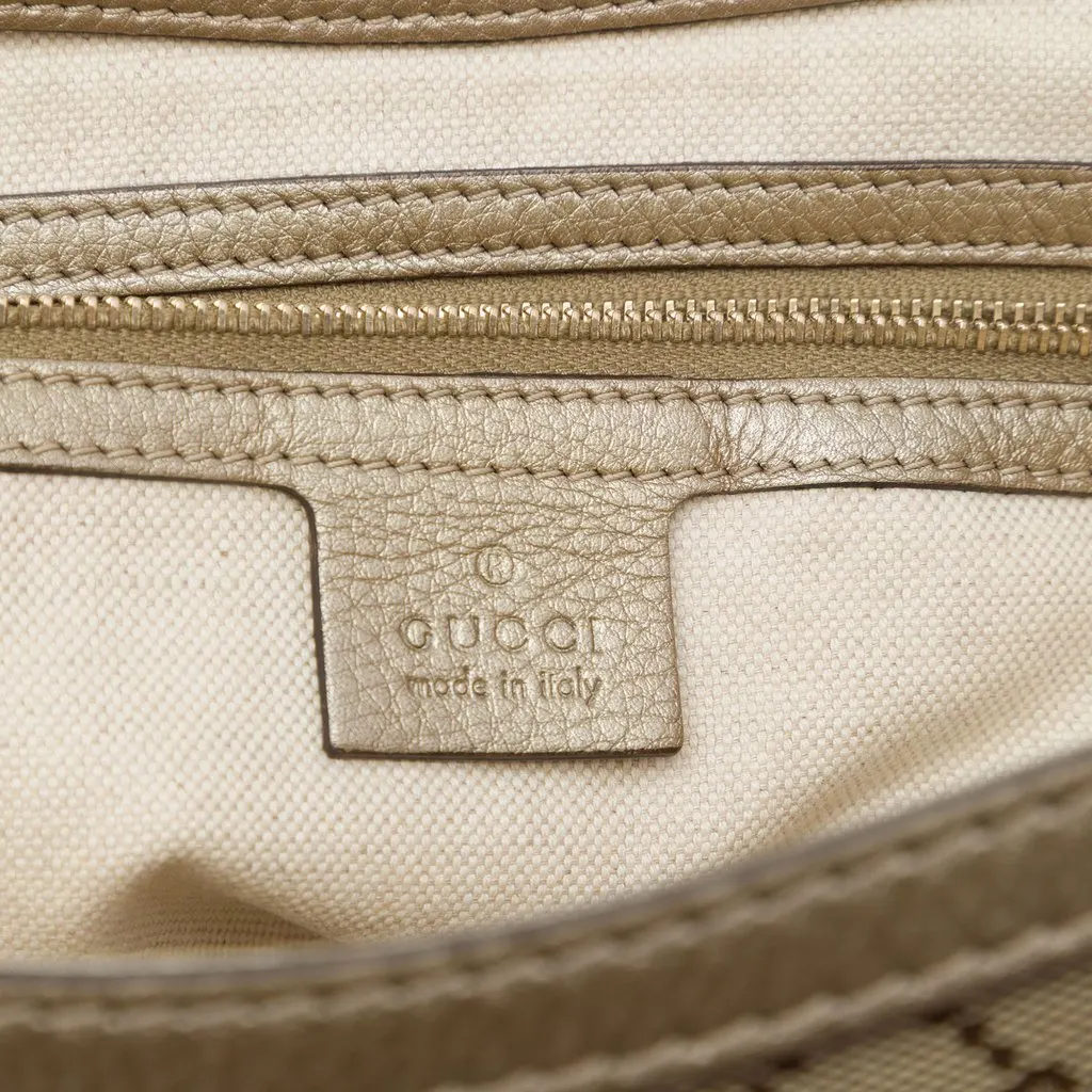 Gucci GG Canvas Bella Flap Satchel Beige Canvas Very good - Box View