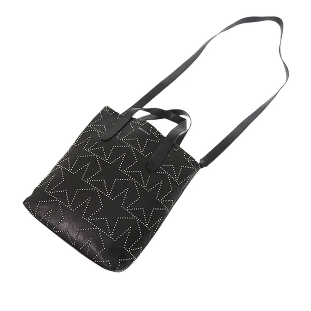 Jimmy Choo Leather Star Studded Sofia Tote Black Leather Very good - Back View