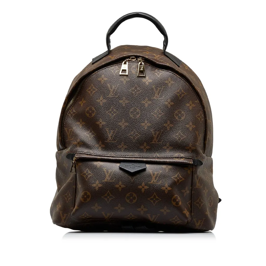 Louis Vuitton Monogram Palm Springs MM Brown Canvas Good - Front View