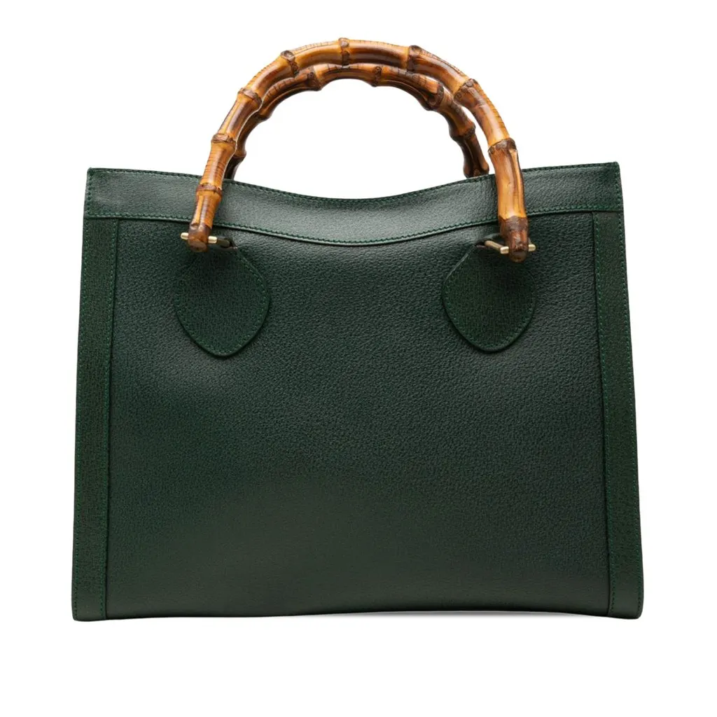 Gucci Medium Leather Bamboo Diana Tote