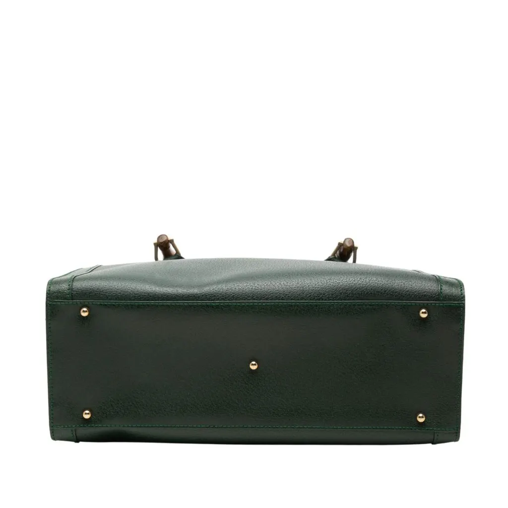 Gucci Medium Leather Bamboo Diana Tote Green Leather Very good - Inside View