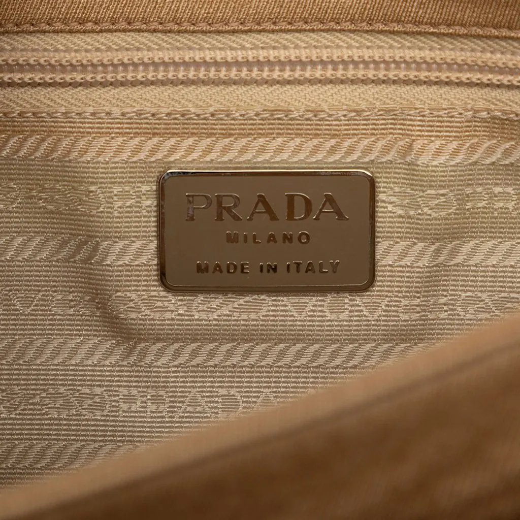 Prada Canvas Resin Chain Shoulder Bag Brown Very good - Box View