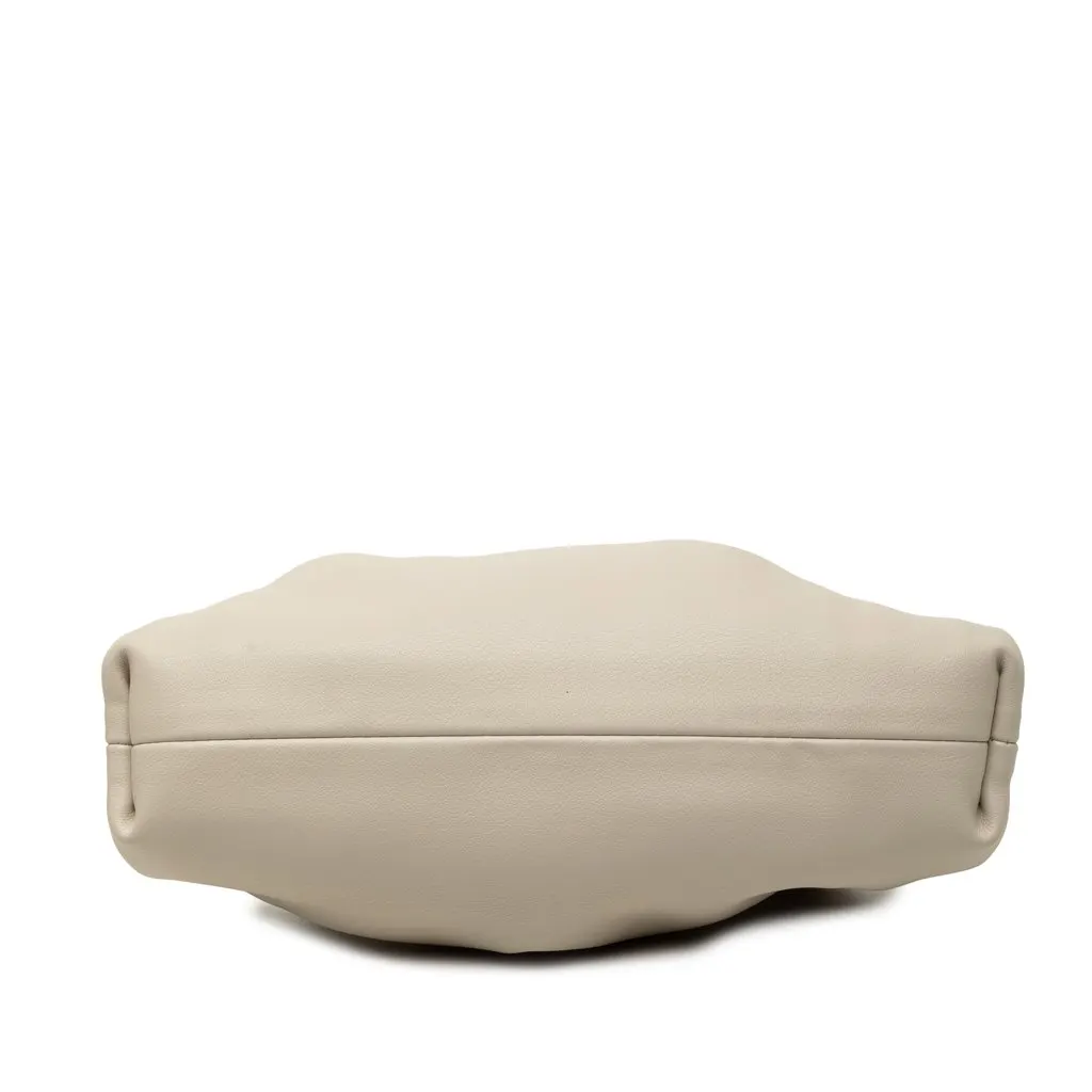 Bottega Veneta Lambskin The Mini Pouch Crossbody White Leather Very good - Inside View