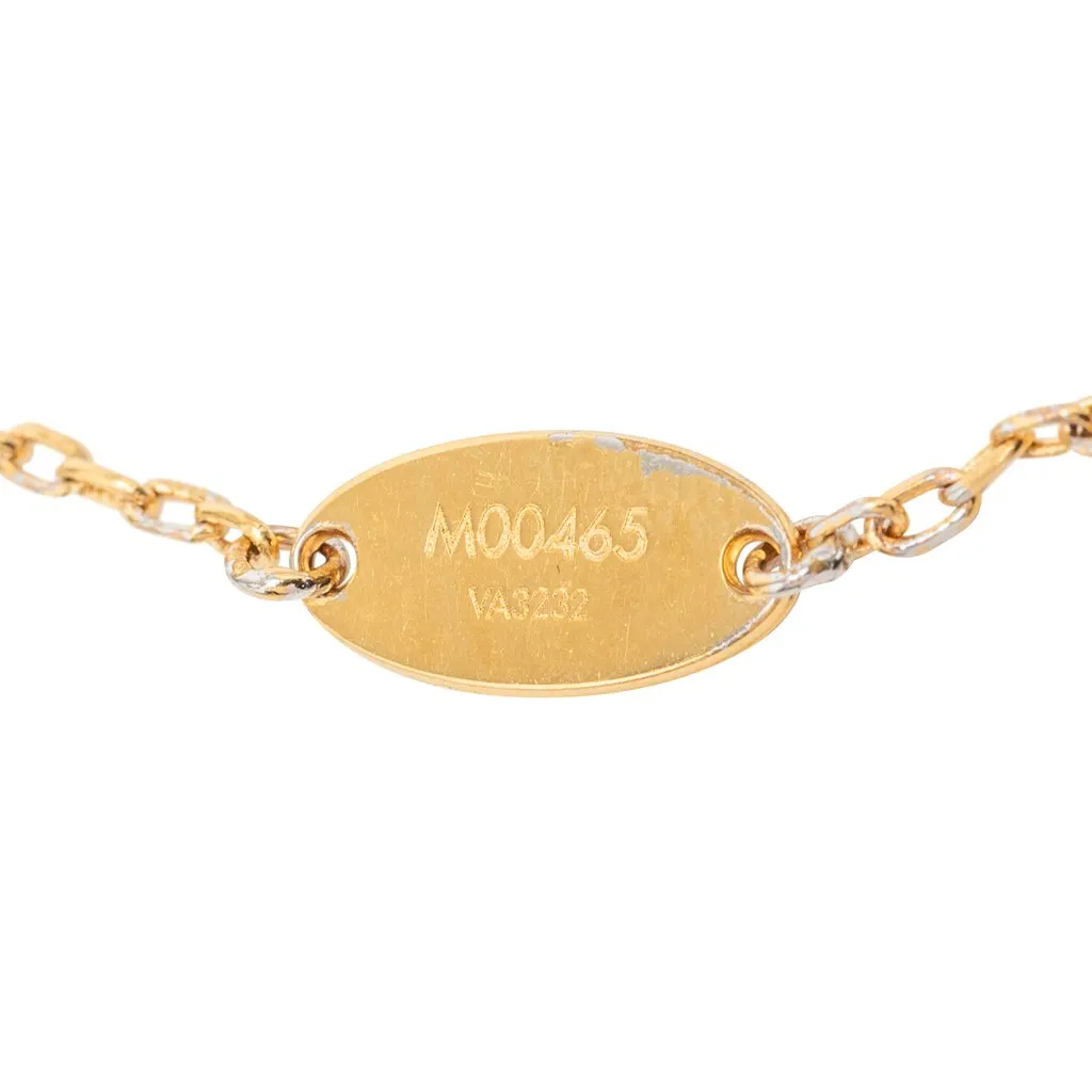 Louis Vuitton Gold Plated LV Fall In Love Pendant Necklace Gold Metal Very good - Box View