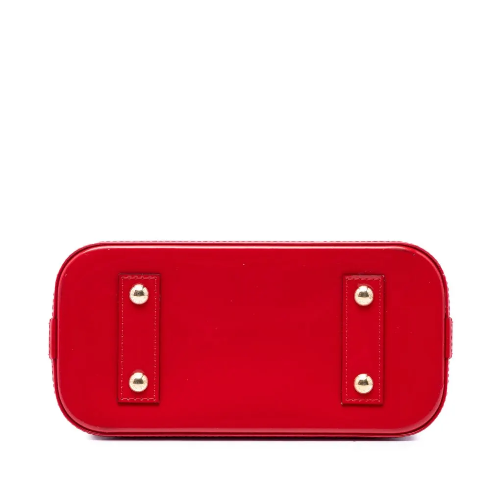 Louis Vuitton Monogram Vernis Alma BB Red Leather Very good - Inside View