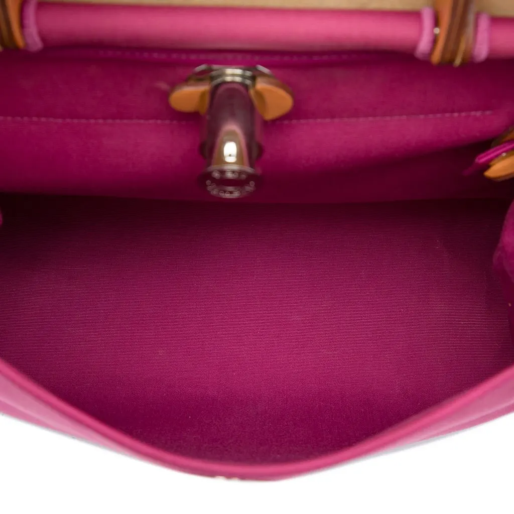 Hermès Toile Herbag Zip 31 Pink Canvas Very good - Model View