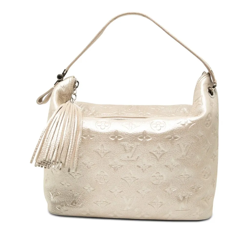 Louis Vuitton Monogram Shimmer Halo Gold Leather Very good - Front View