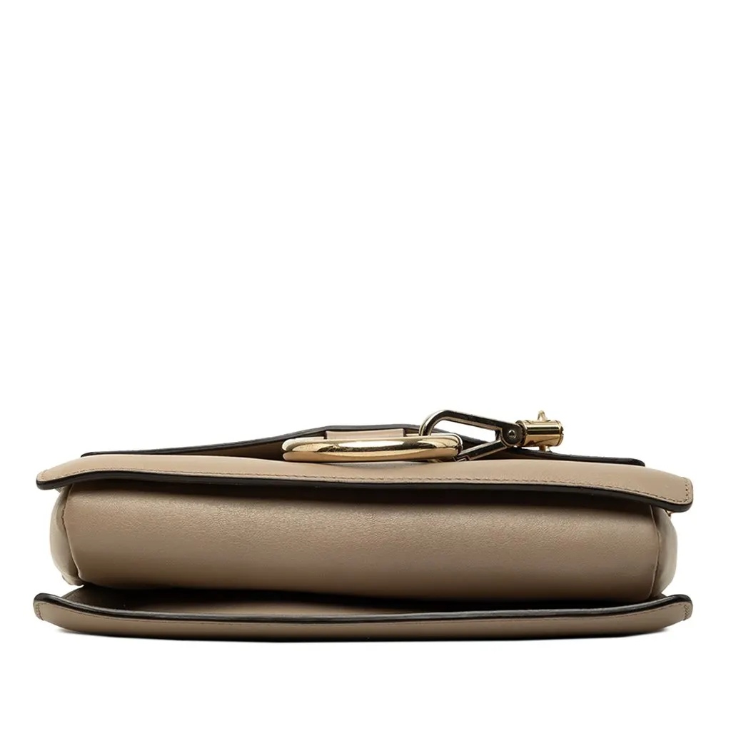Chloé Small Suede and Calfskin Faye Crossbody Brown Leather Very good - Inside View