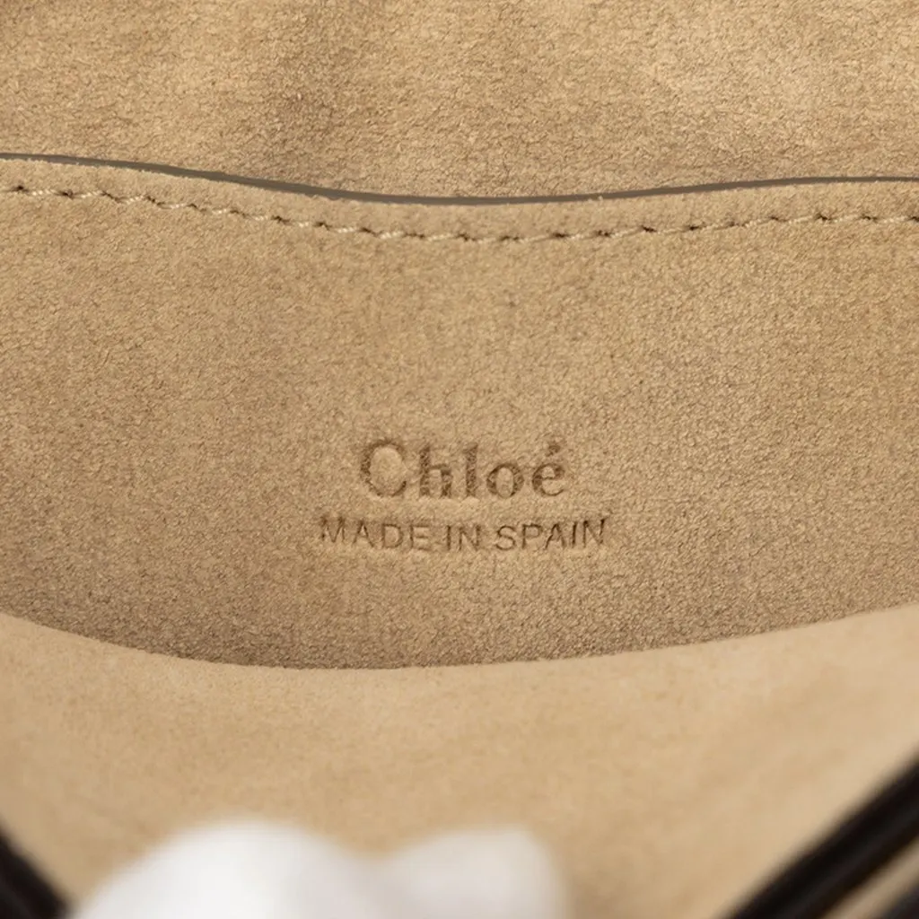 Chloé Small Suede and Calfskin Faye Crossbody Brown Leather Very good - Box View