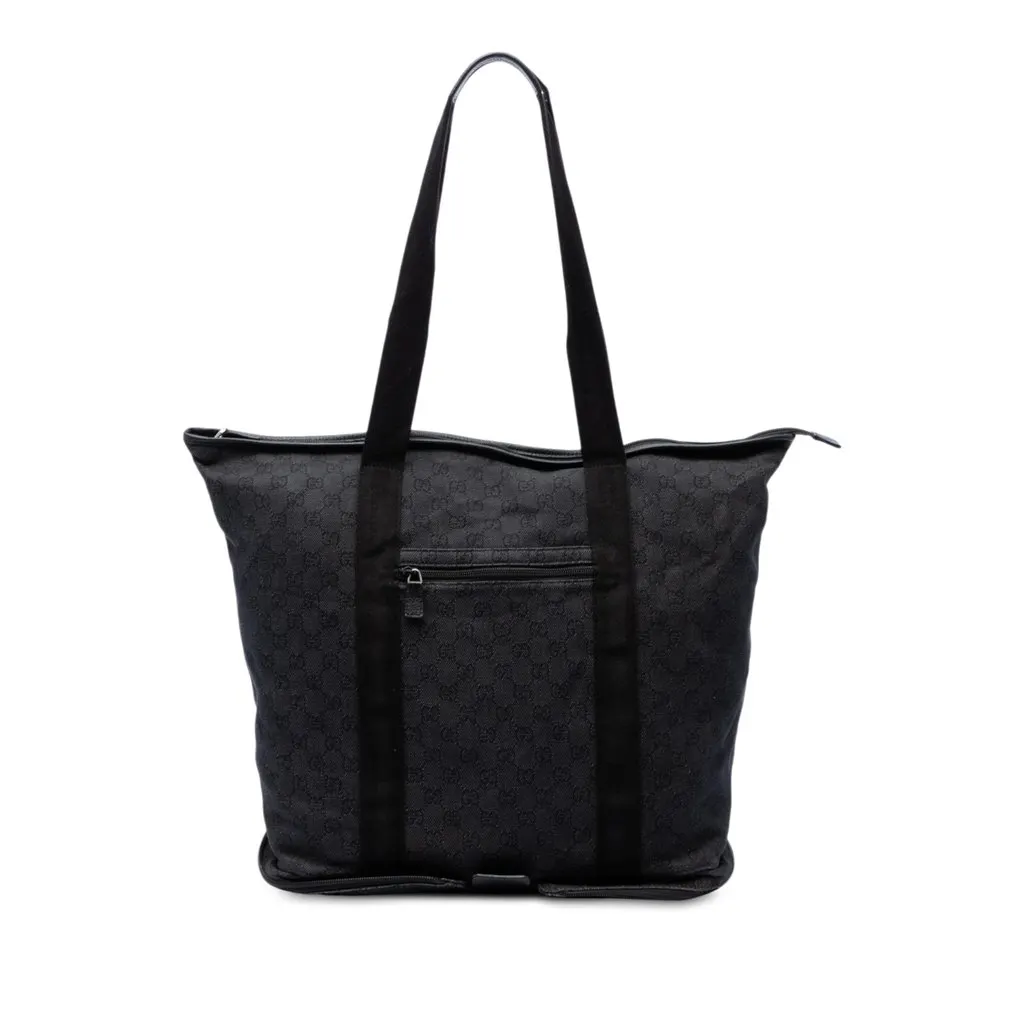 Gucci GG Denim Tote Black Very good - Front View