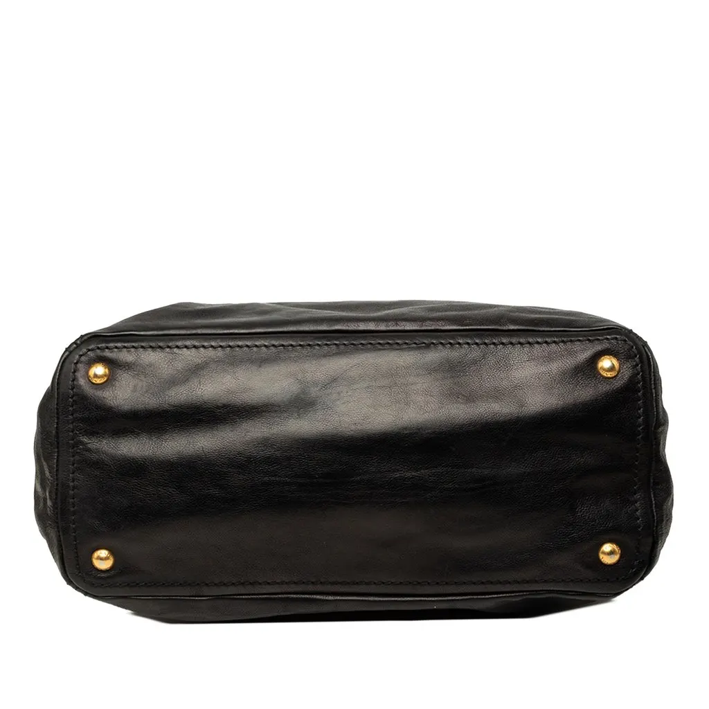 Prada Glace Calf Open Convertible Tote Black Leather Very good - Inside View