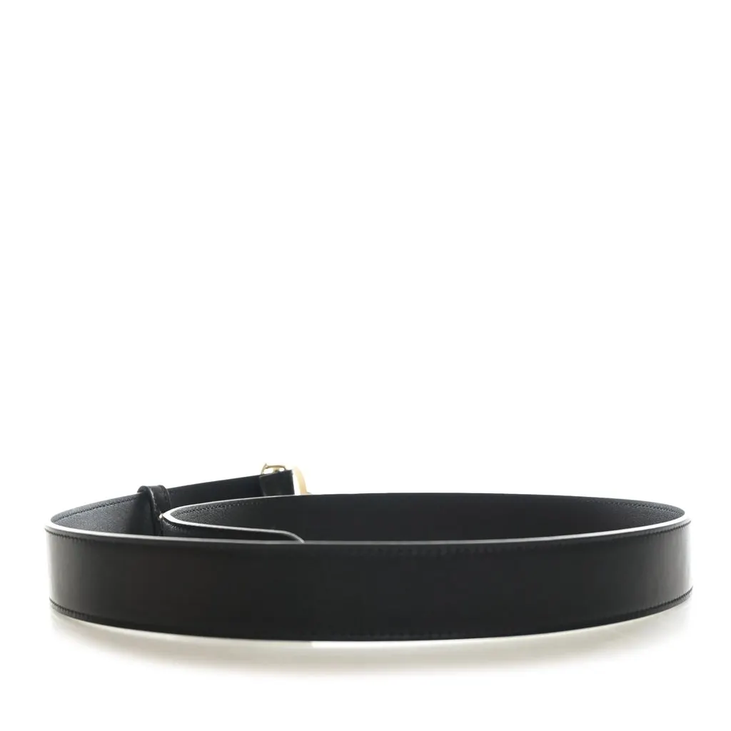 Gucci GG Marmont Calfskin Wide Belt Black Leather Very good - Inside View
