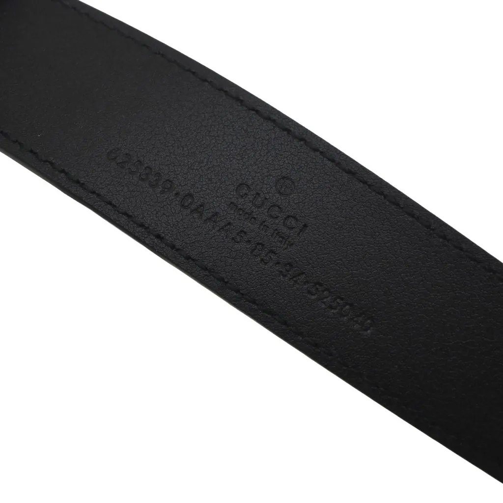 Gucci GG Marmont Calfskin Wide Belt Black Leather Very good - Box View