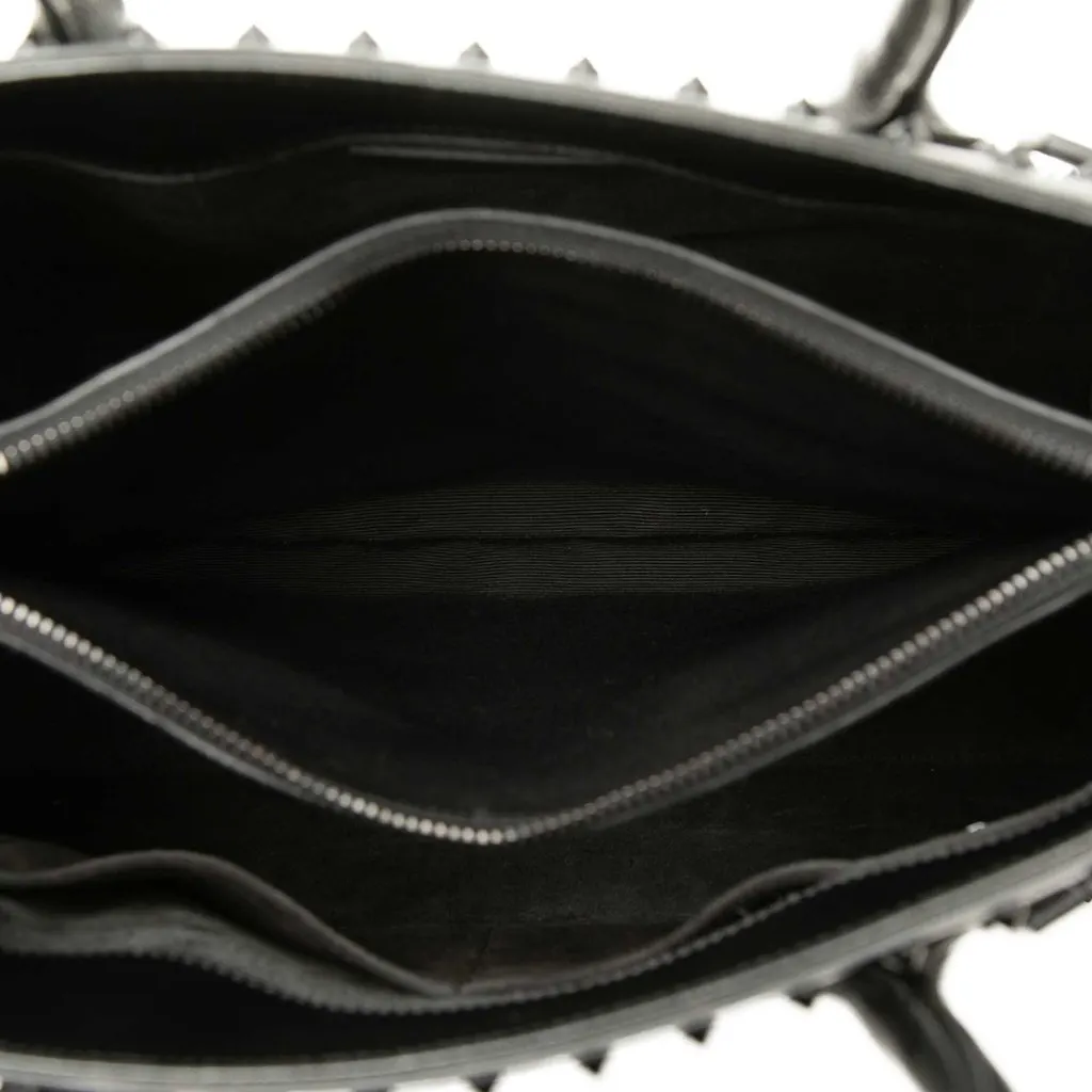 Saint Laurent Small Studded Leather Sac De Jour Satchel Black Leather Very good - Model View