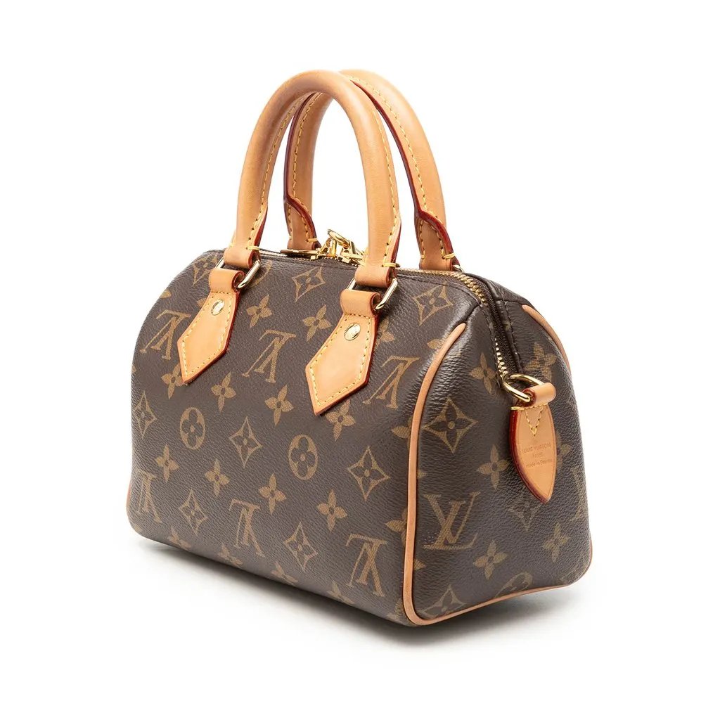 Louis Vuitton Monogram Speedy Bandouliere 20 Brown Very good - Back View
