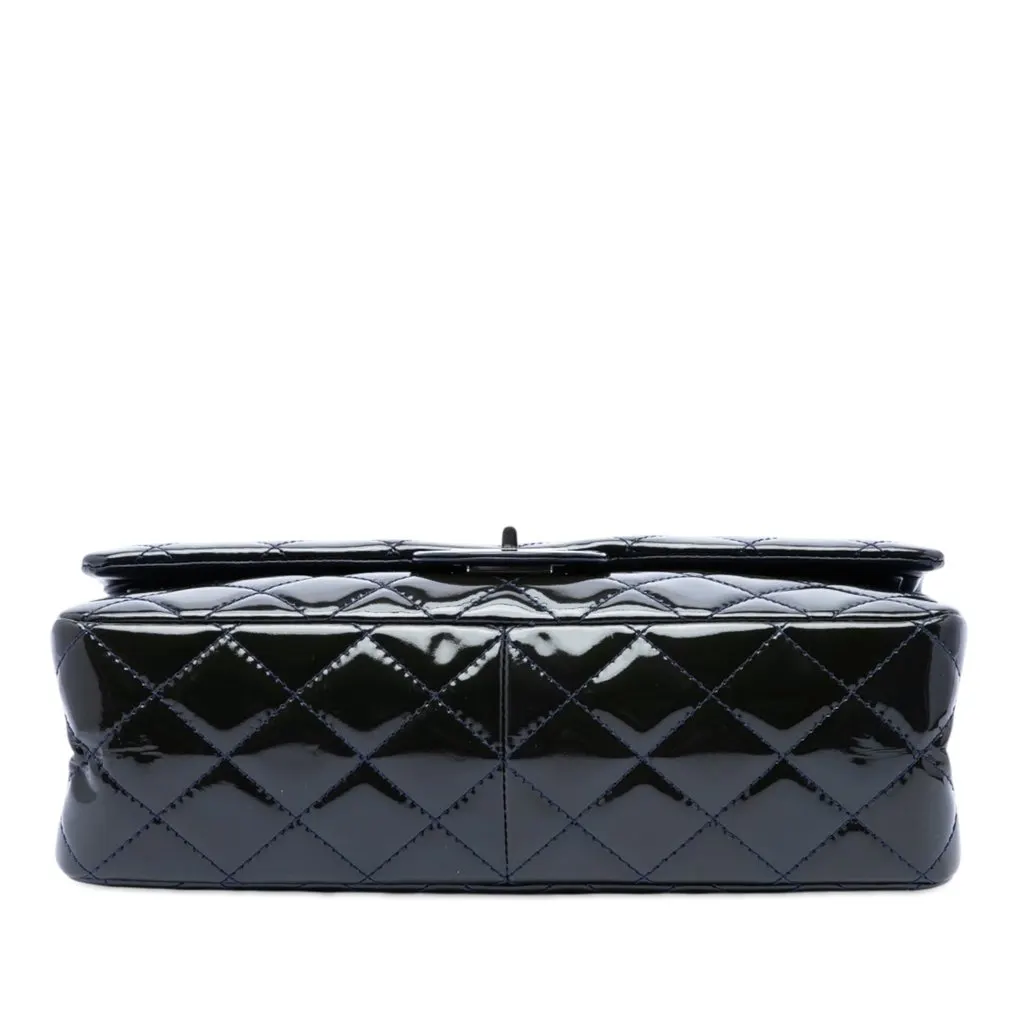 Chanel Quilted Patent Reissue 2.55 Double Flap 227 Blue Leather Very good - Inside View