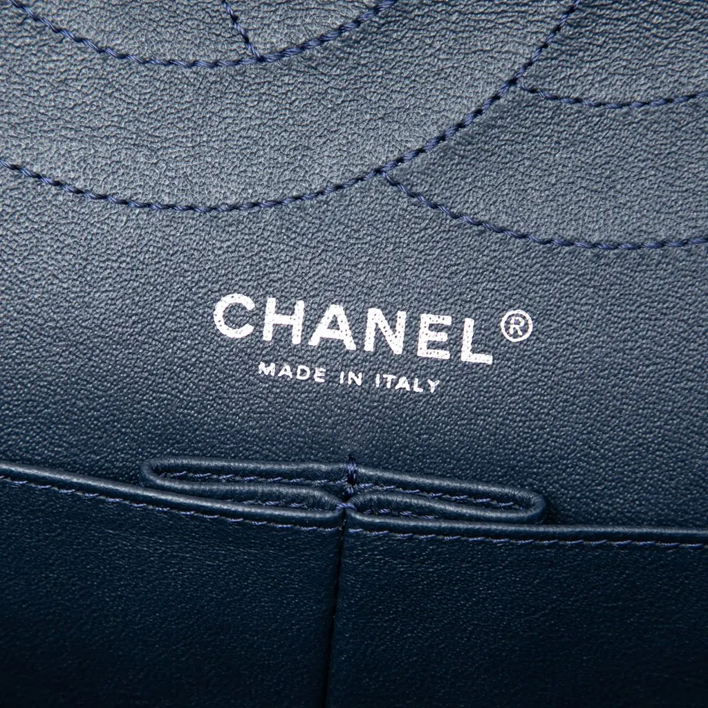 Chanel Quilted Patent Reissue 2.55 Double Flap 227 Blue Leather Very good - Box View