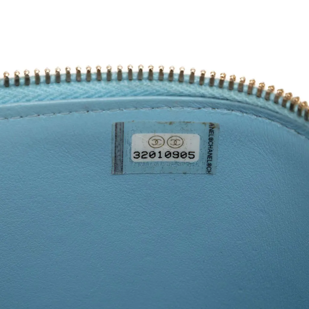 Chanel Caviar Pick Me Up Vanity Case Blue Leather Very good - Box View