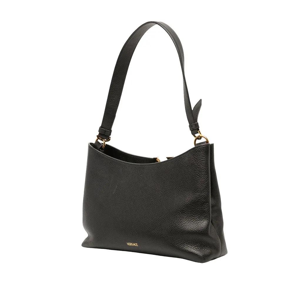 Versace Small Leather Virtus Hobo Black Leather Very good - Back View