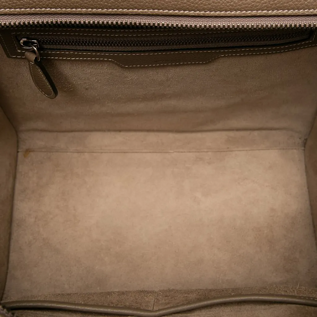Celine Mini Calfskin Luggage Tote Brown Leather Very good - Model View