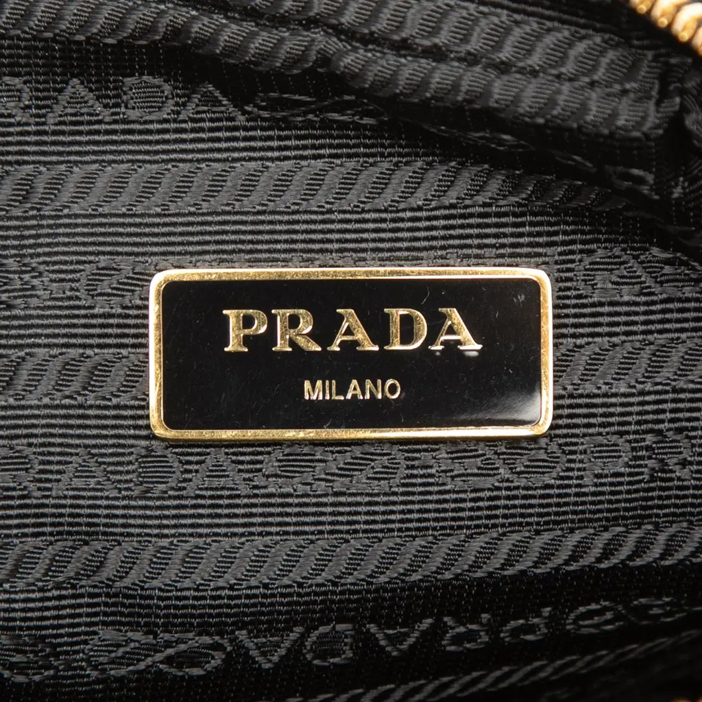 Prada Vitello Phenix Double Zip Camera Bag Black Leather Good - Box View