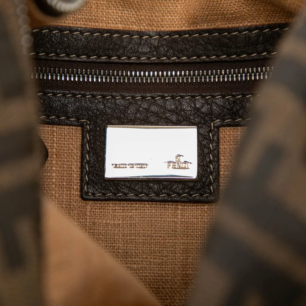 Fendi Zucca Canvas Selleria Crossbody Brown Very good - Box View