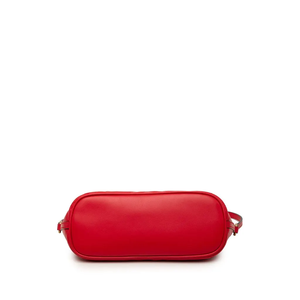 Gucci GG Marmont Matelasse Calfskin Shoulder Bag Red Leather Very good - Inside View