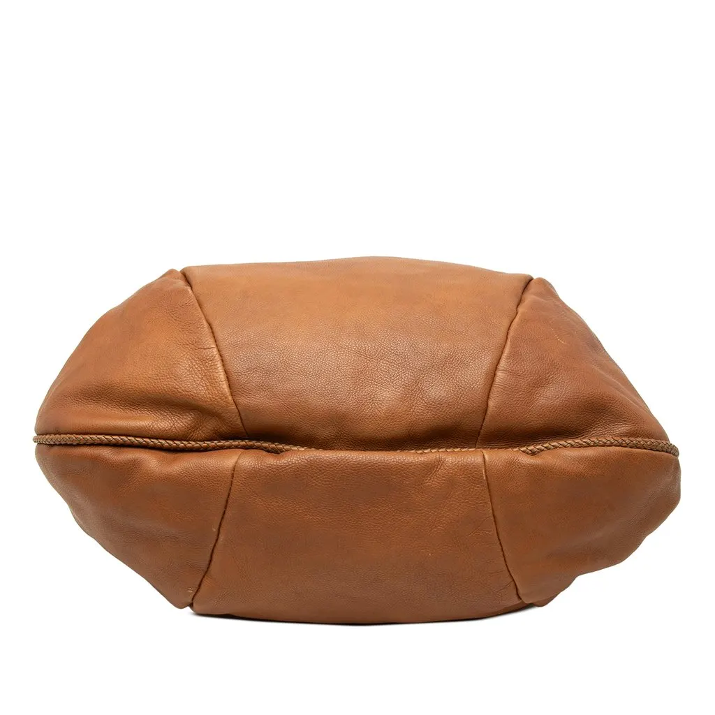 Gucci Calfskin Marrakech Tote Brown Leather Good - Inside View